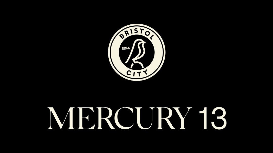 Bristol City Women club crest displayed alongside Mercury13 logo, symbolizing the landmark majority acquisition and new era for the team.