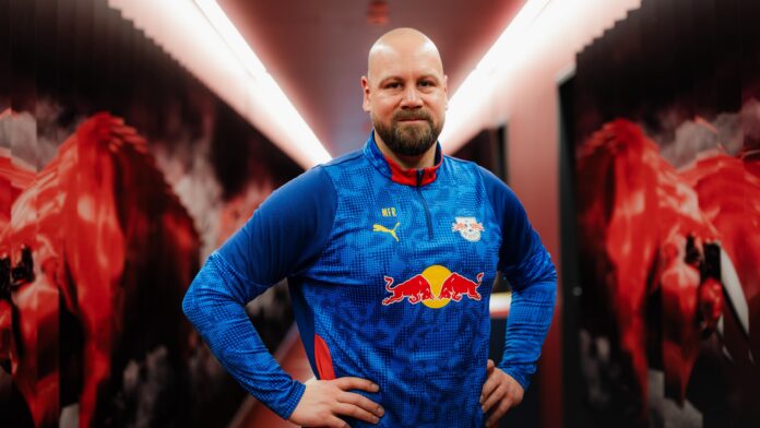 Marco Fritschka at RB Leipzig academy facility, highlighting his role in elite goalkeeper development