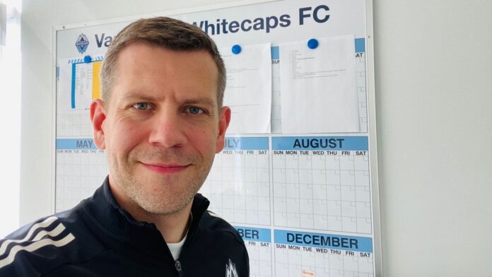Bartosz Barnaś at Vancouver Whitecaps FC reviewing scouting schedules and recruitment plans
