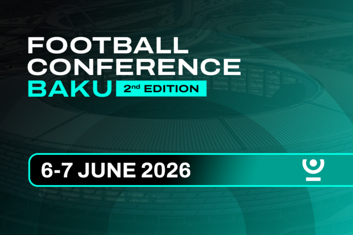 Football Conference Baku 2026 event banner with dates and second edition announcement