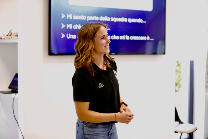 Vivien Beil leading a mental performance session with players in a team workshop setting