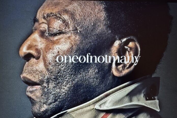 One of Not Many logo over a football legend portrait representing athlete brand strategy and legacy.