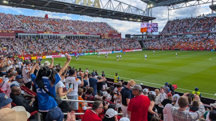 World Cup 2026 crowd in Toronto highlights the commercial scale behind football’s global economy.