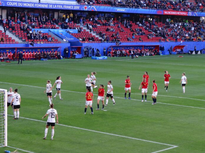 Germany and Spain players during the FIFA Women’s World Cup 2019