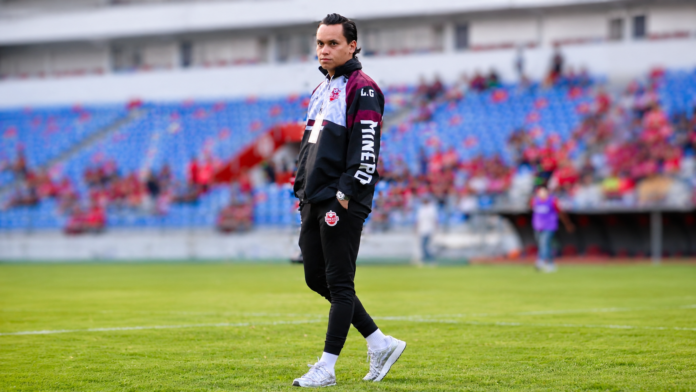 Luis Carlos Gil, Sporting Director of Mineros de Zacatecas, pitchside at the club’s stadium.