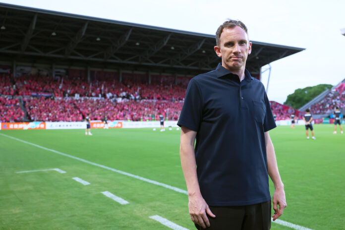 Martyn Williams at Cerezo Osaka’s stadium, representing the club’s approach to player development and recruitment.