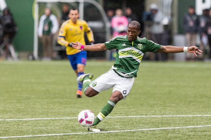 Darlington Nagbe in action for Portland Timbers, illustrating player movement and trade rules in Major League Soccer.